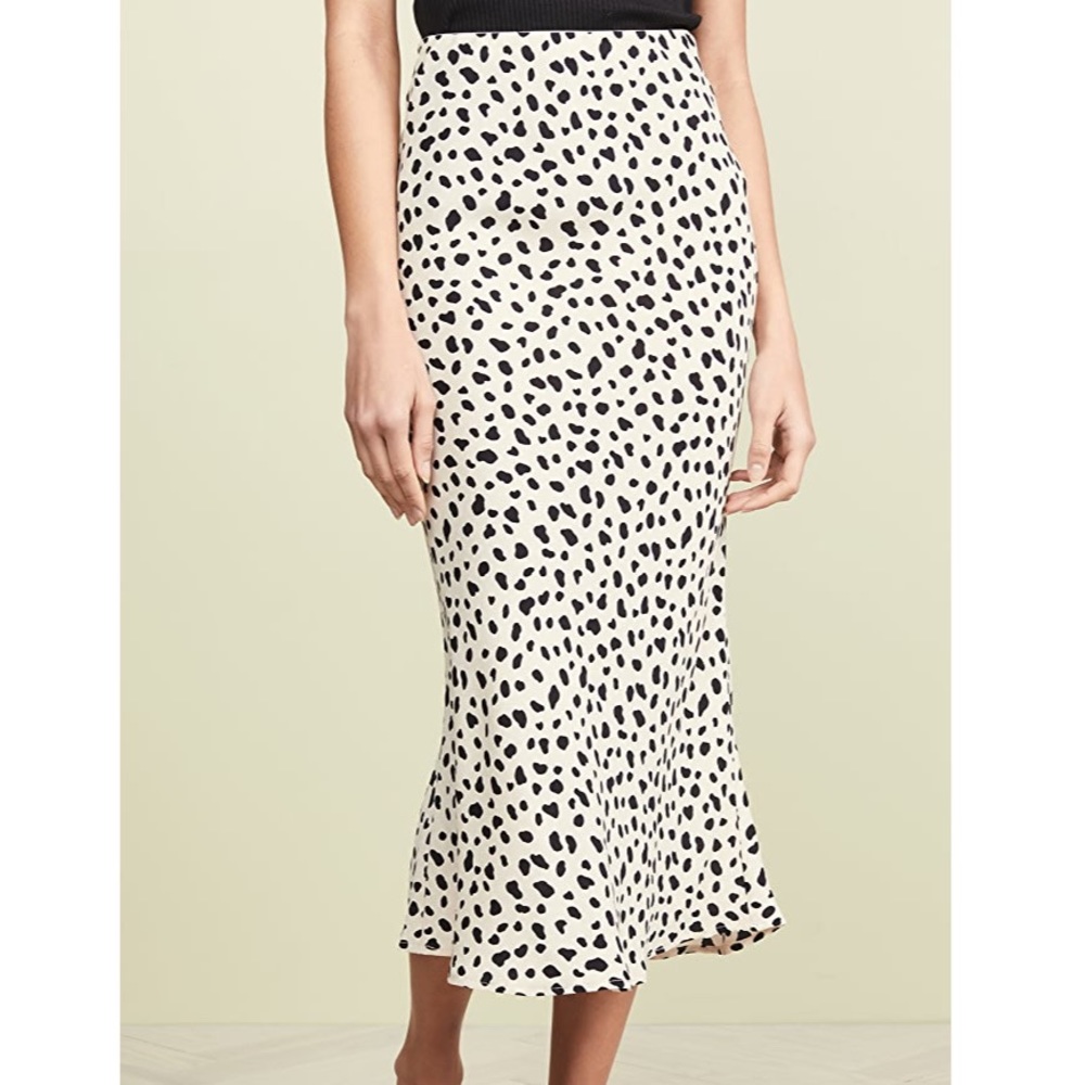 Moon River Leopard Print Midi Skirt